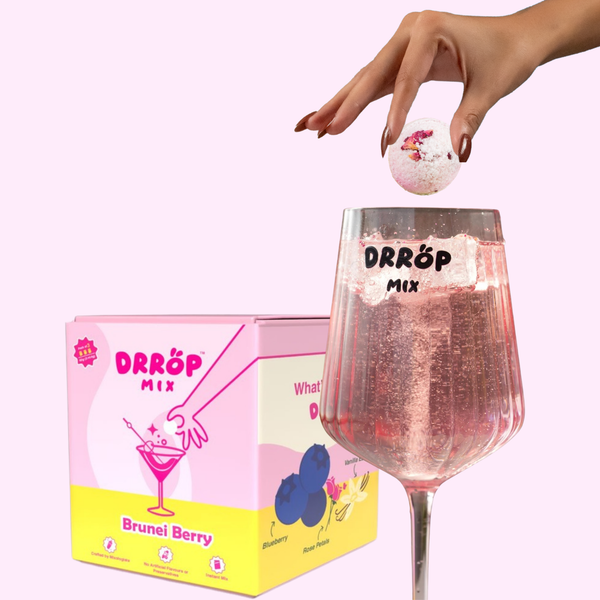 Blush Stemmed Cocktail Glass + Brunei Berry — Gift Set