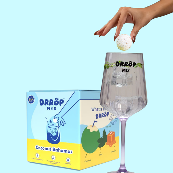 Royal Violet Stemmed Cocktail Glass + Coconut Bahamas — Gift Set